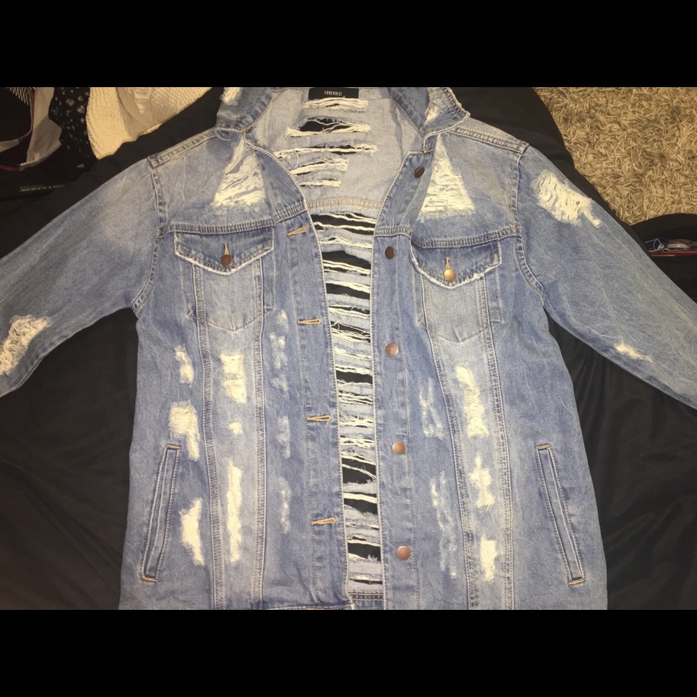 Ripped Jean Jacket - Picture 3 of 4